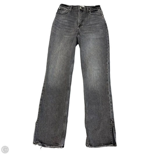 Jeans Straight By Abercrombie And Fitch In Black Denim, Size: 4