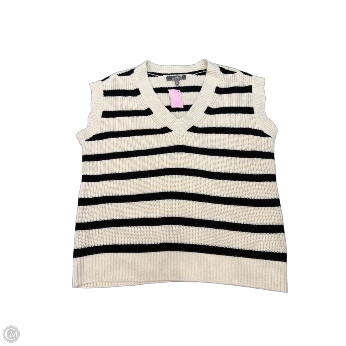 Vest Sweater By Marled In Striped Pattern, Size: M