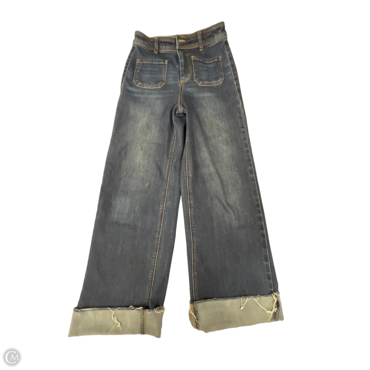 Jeans Wide Leg By Oat In Blue Denim, Size: 4