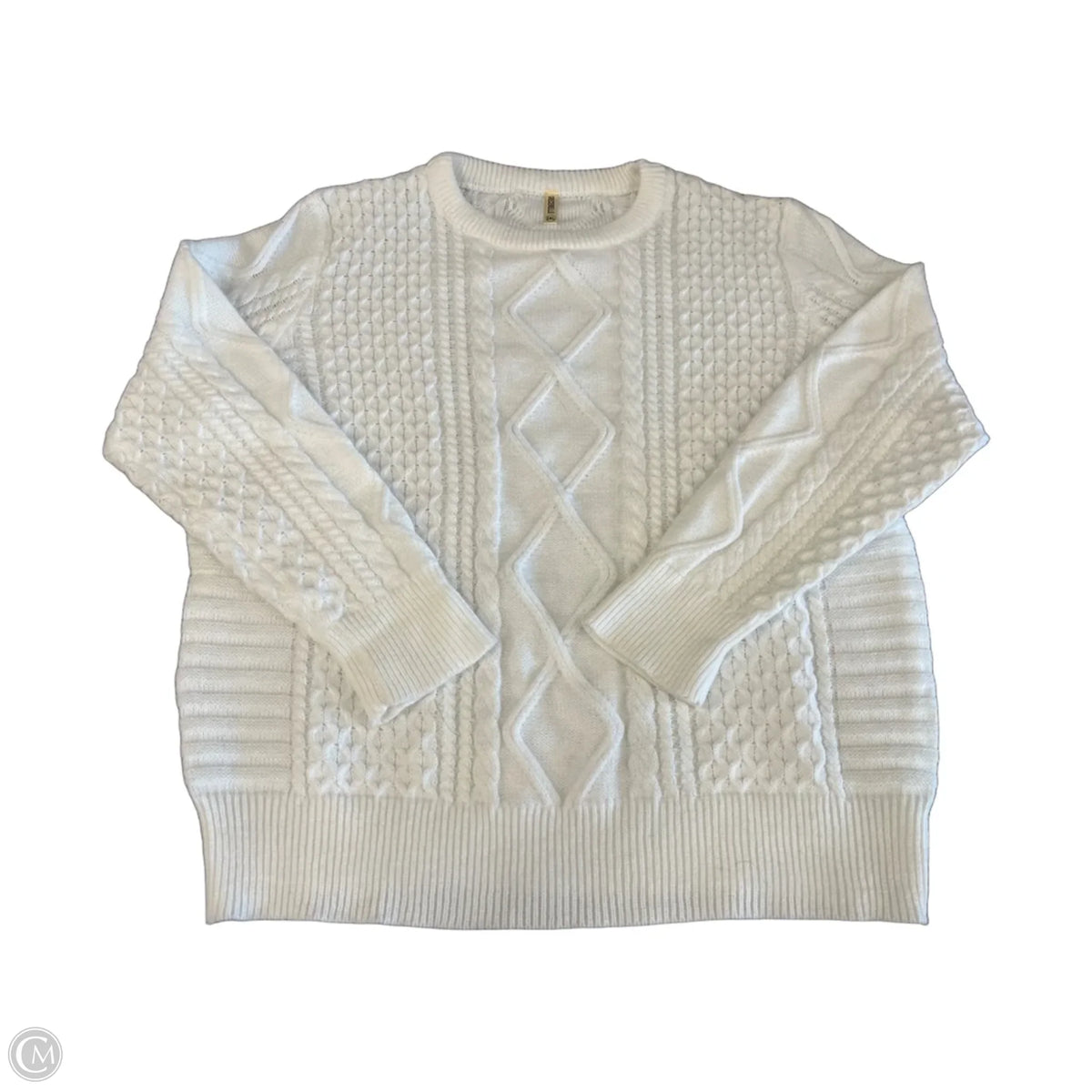 Sweater By Grecerelle In White, Size: 2x
