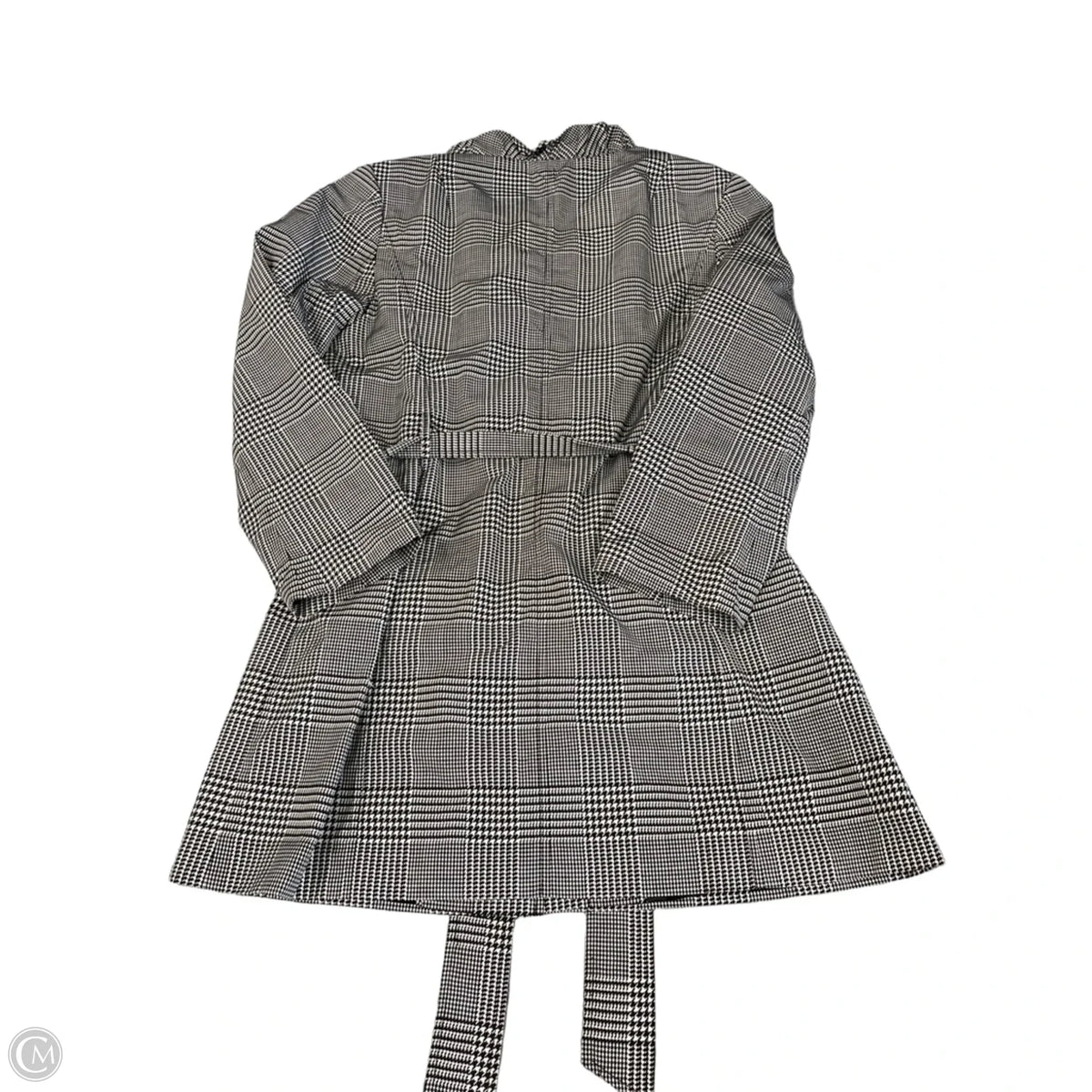 Coat Raincoat By Talbots In Black & White, Size: M
