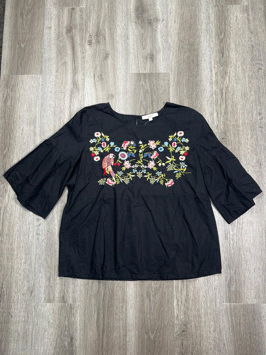 Blouse 3/4 Sleeve By Loft  Size: Xl