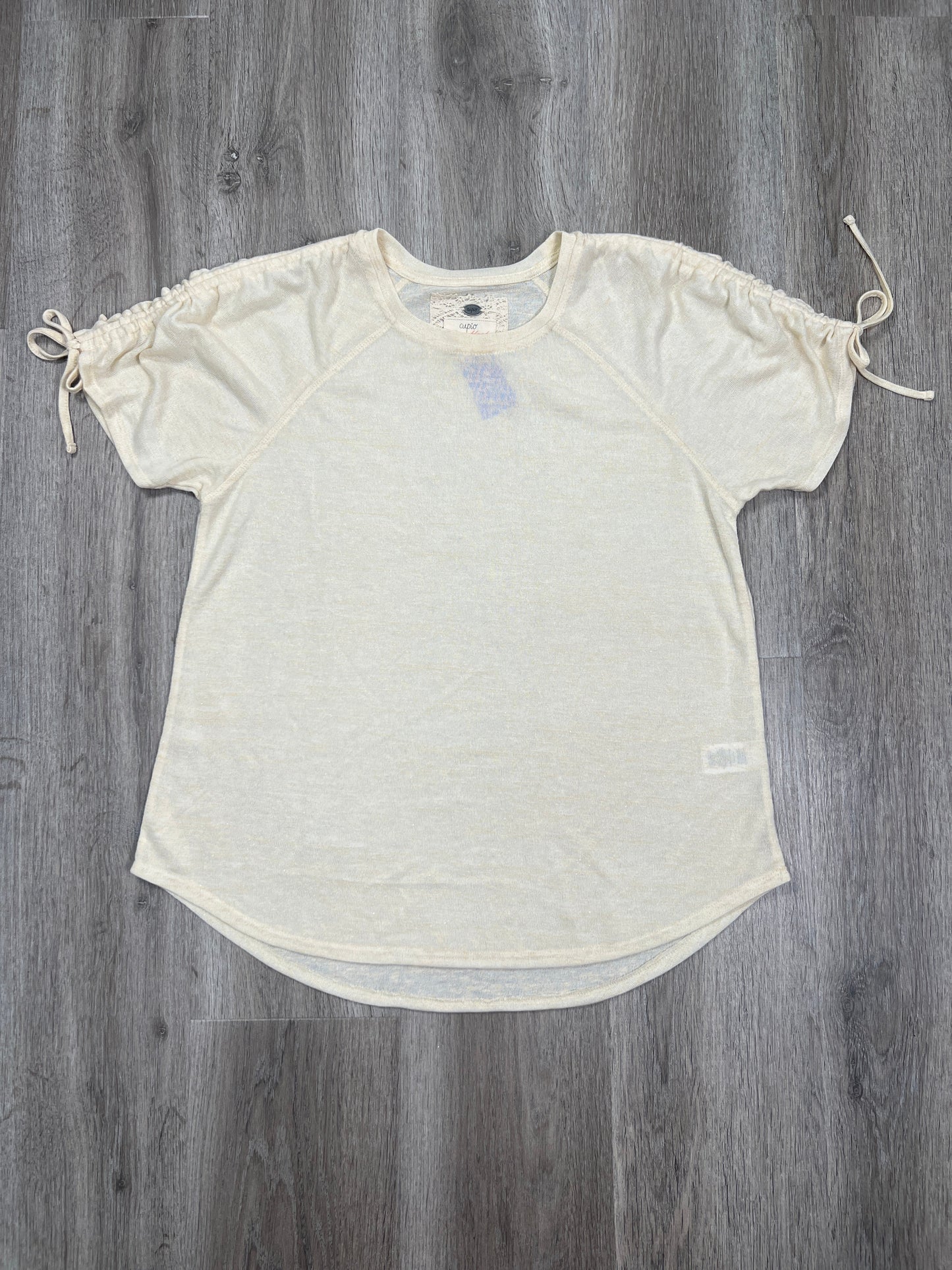 Cream Blouse Short Sleeve Cupio , Size L