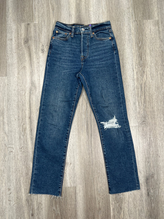 Blue Denim Jeans Straight Levis , Size 2