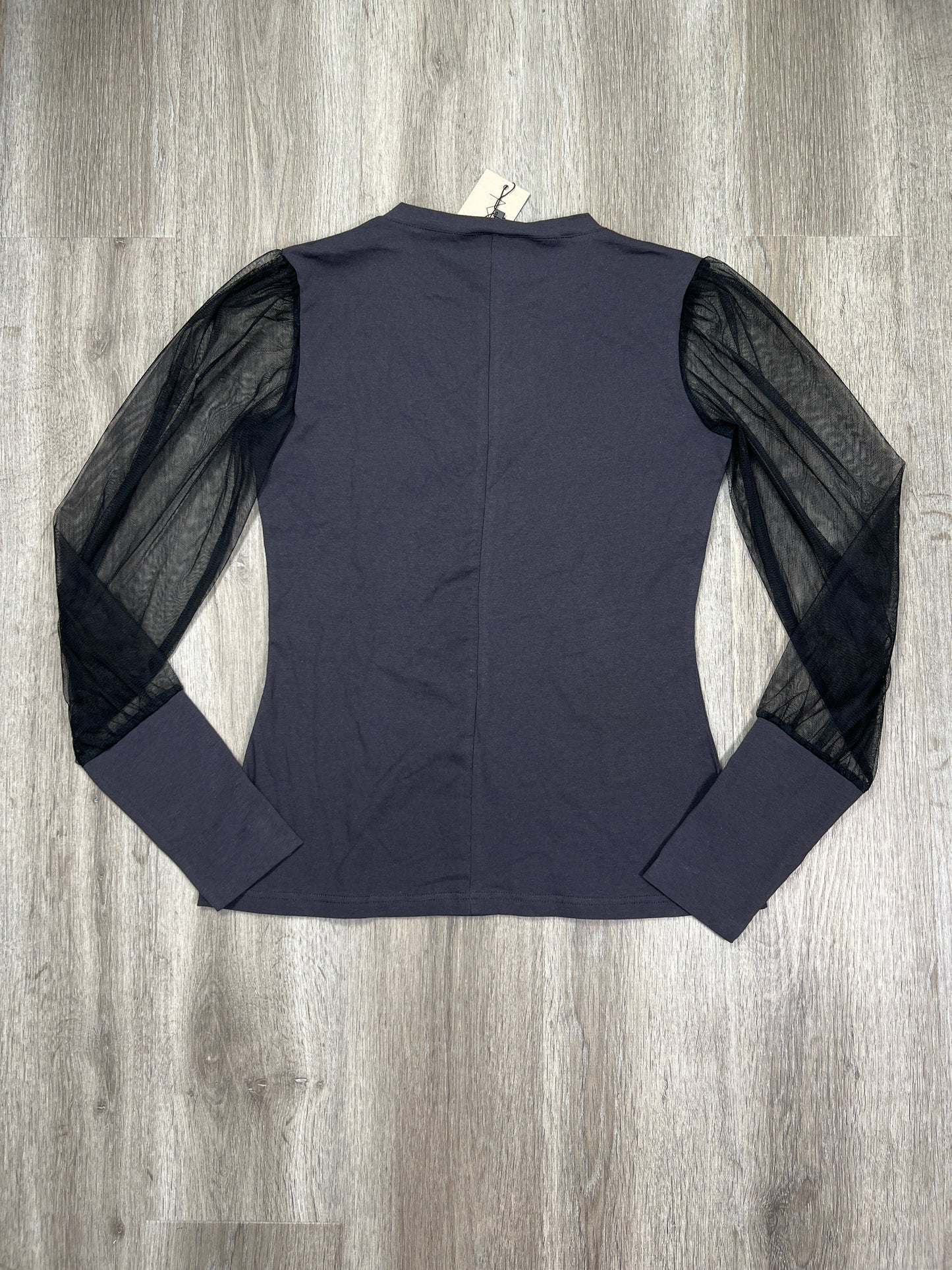 Black & Grey Blouse Long Sleeve METAMORPHOZA , Size L