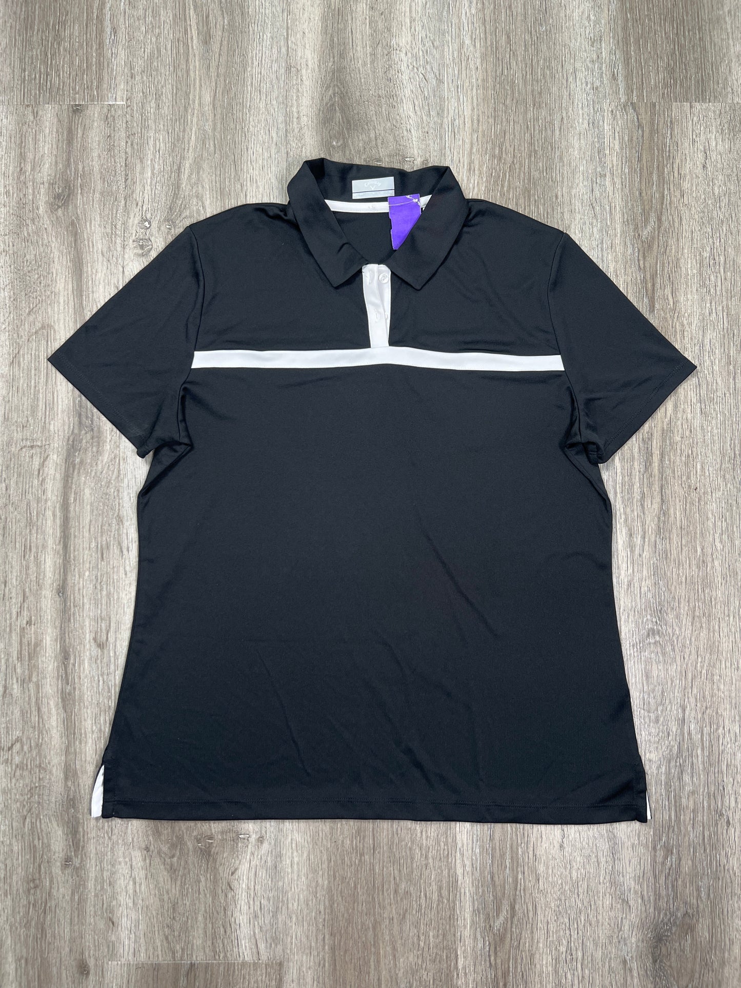 Black & White Athletic Top Short Sleeve Callaway, Size Xl