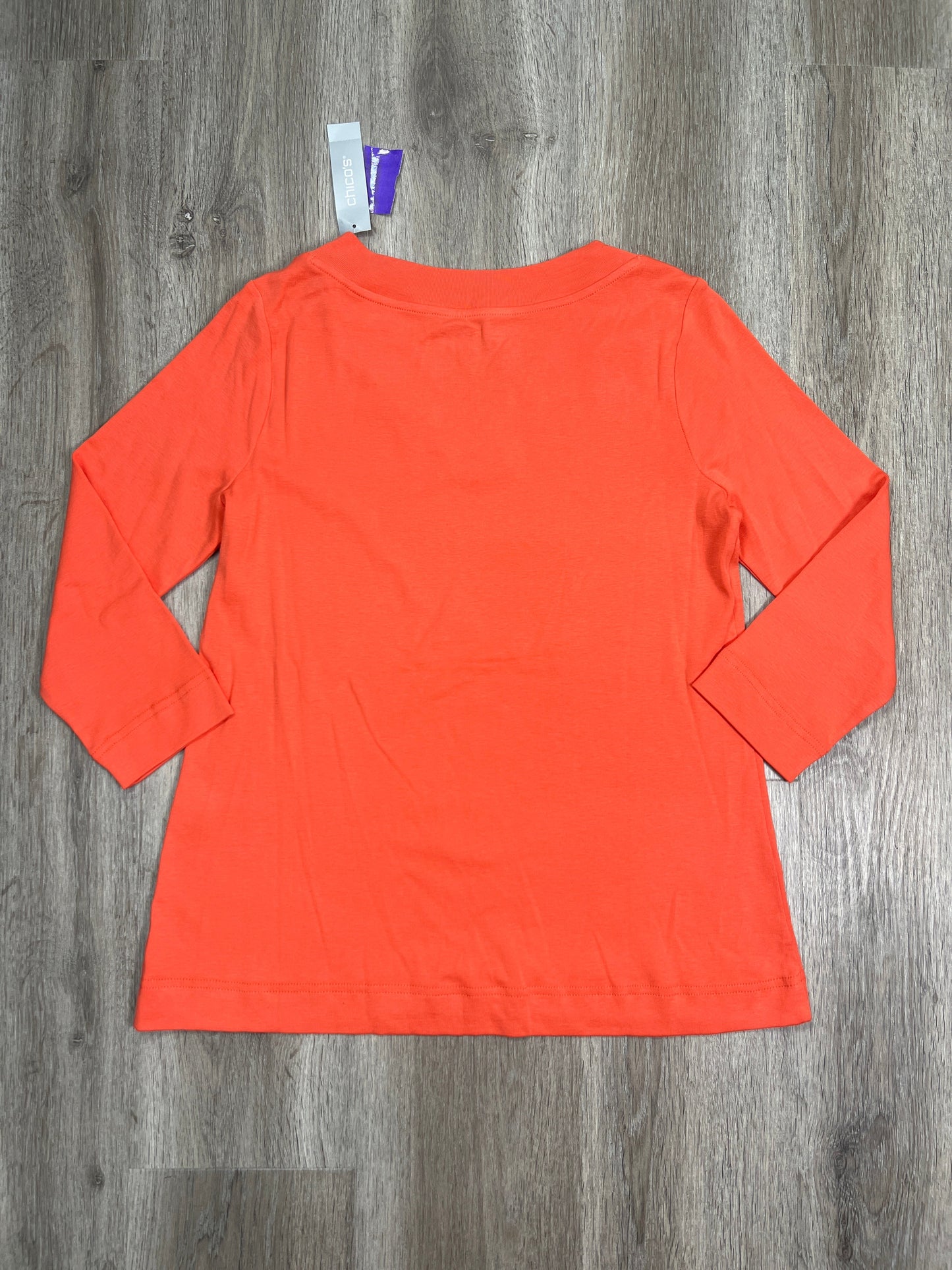 Orange Top 3/4 Sleeve Chicos, Size M