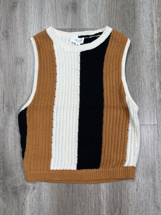 Black & Cream Vest Sweater Le Lis, Size S