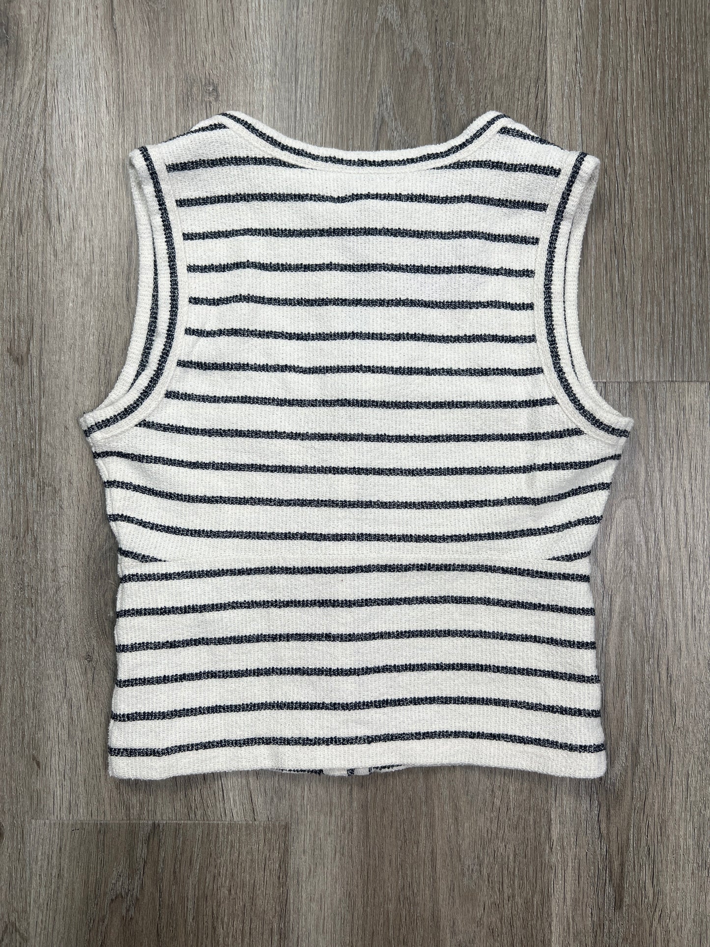 Striped Pattern Blouse Sleeveless Madewell, Size Xxs