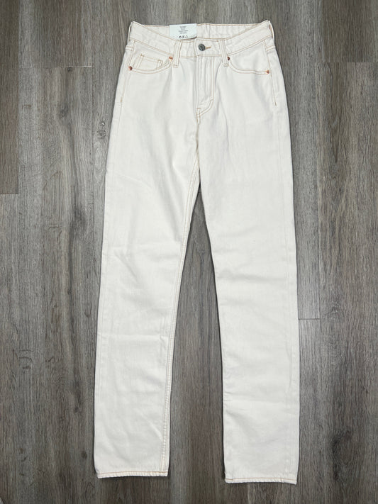 White Denim Jeans Straight H&m, Size 0