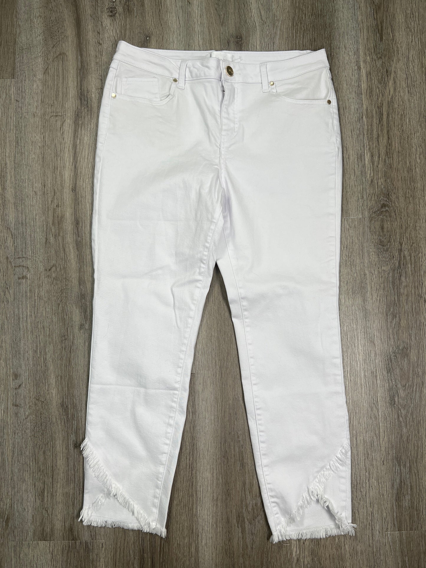 White Denim Jeans Cropped 1822 Denim, Size 16