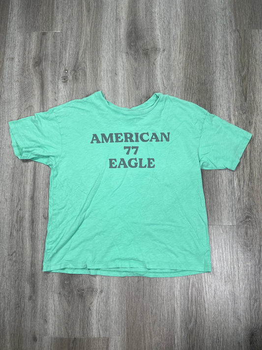 Green Top Short Sleeve Basic American Eagle, Size Xs