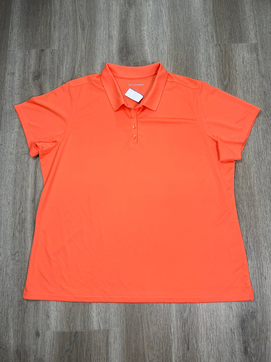 Orange Athletic Top Short Sleeve PORT AUTHORITY, Size 3x