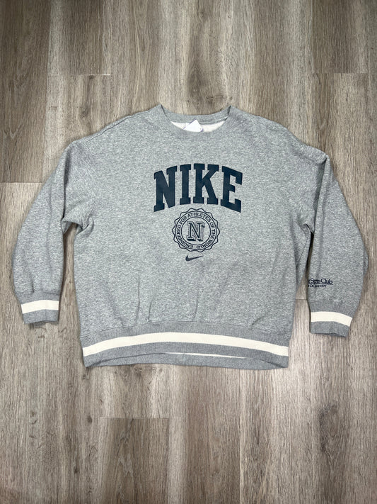 Grey Sweatshirt Crewneck Nike Apparel, Size M