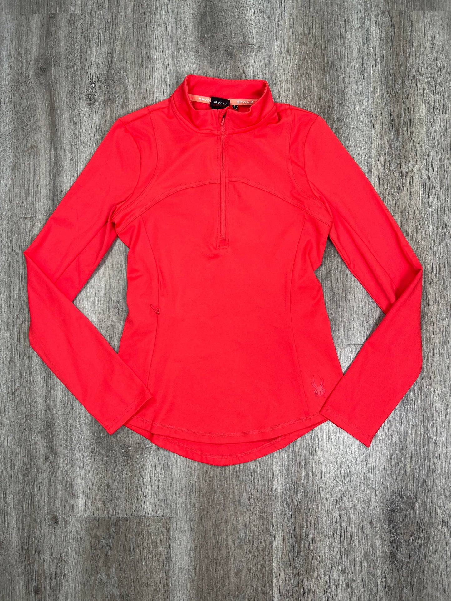 Coral Athletic Top Long Sleeve Collar Spyder, Size S