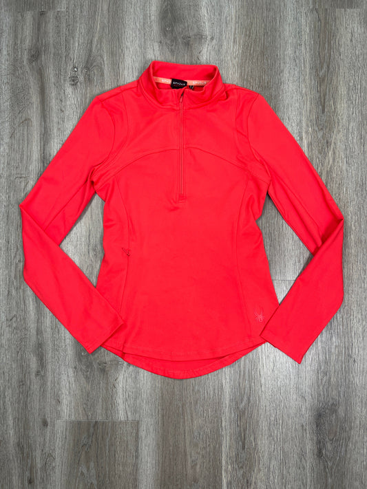 Coral Athletic Top Long Sleeve Collar Spyder, Size S