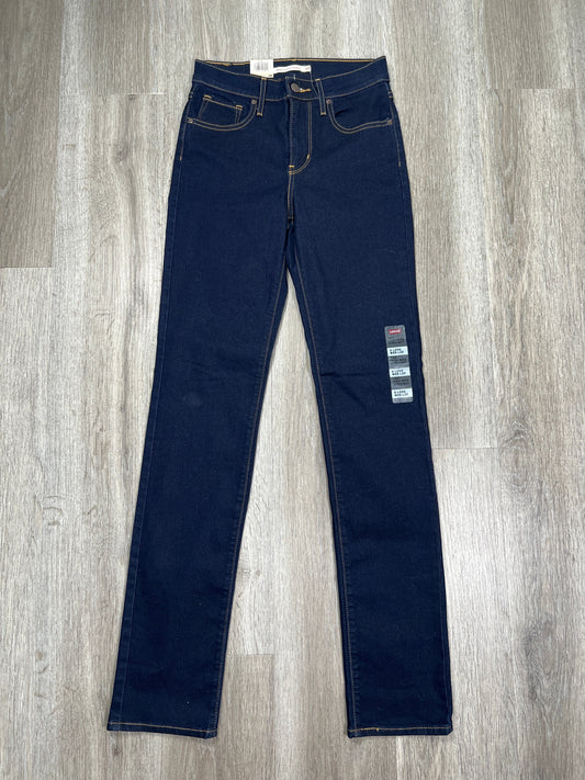 Blue Denim Jeans Straight Levis, Size 0