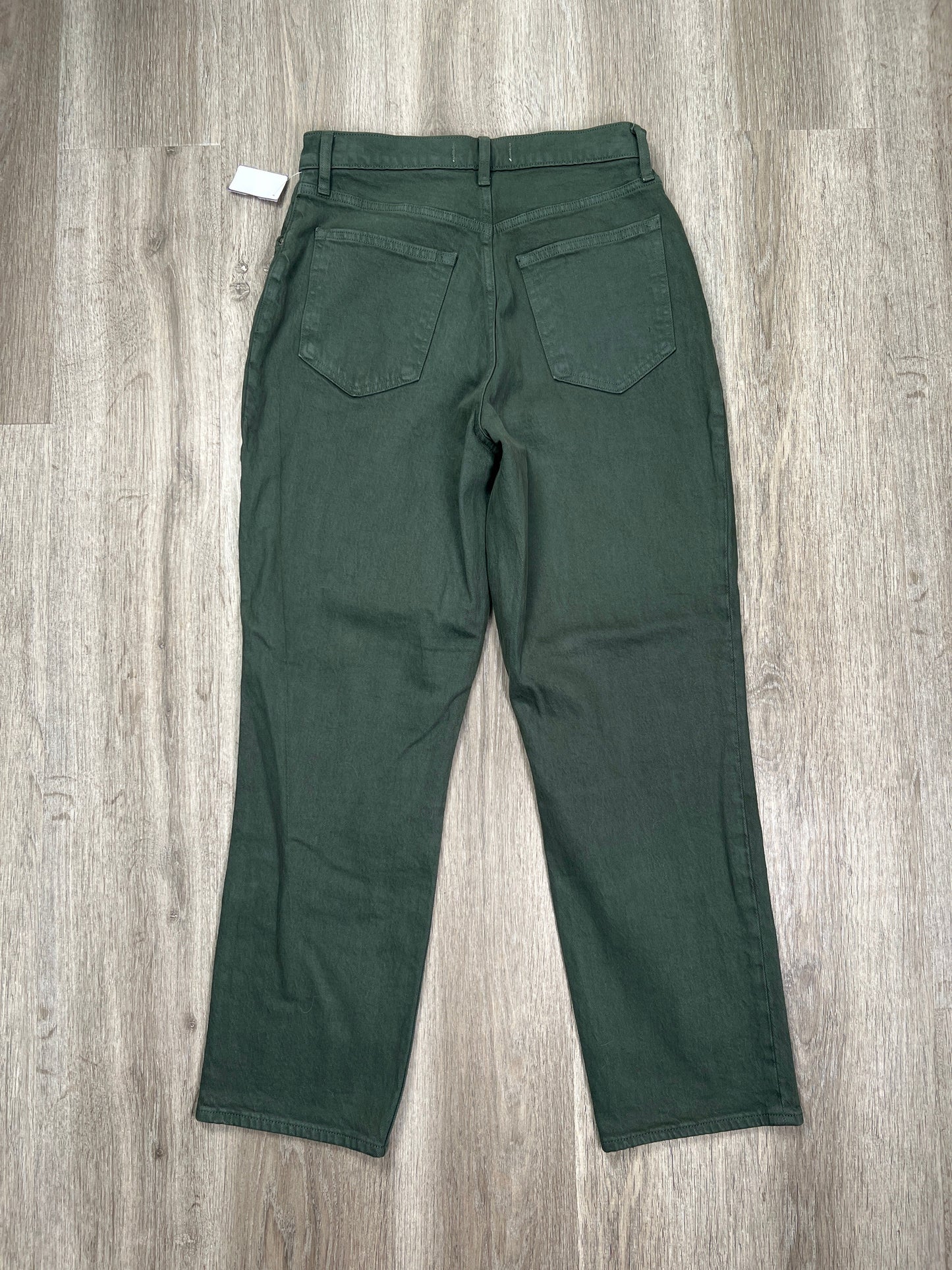 Green Denim Jeans Straight Abercrombie And Fitch, Size 8
