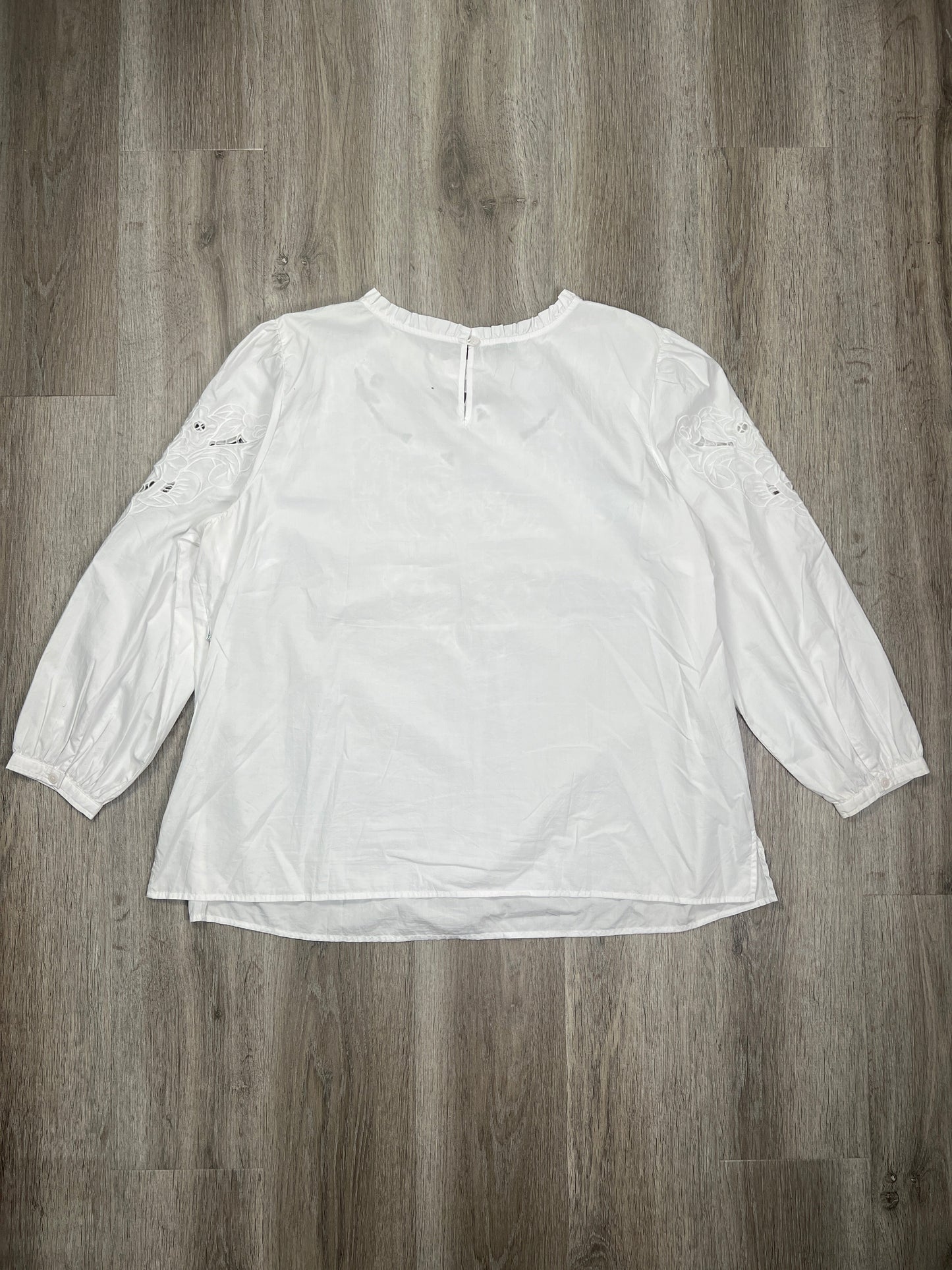 White Blouse Long Sleeve Talbots, Size 3x