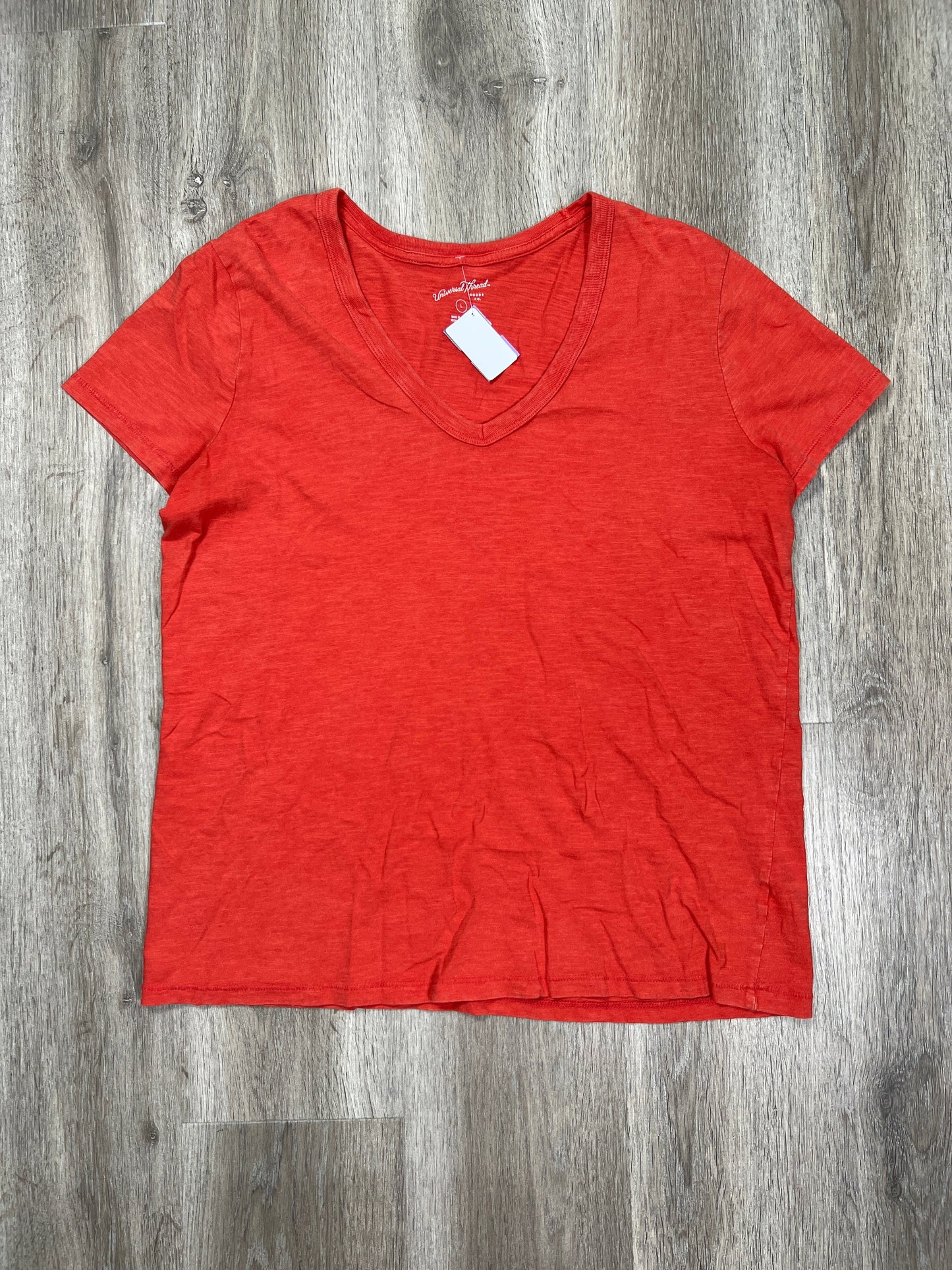 Orange Top Short Sleeve Basic Universal Thread, Size L