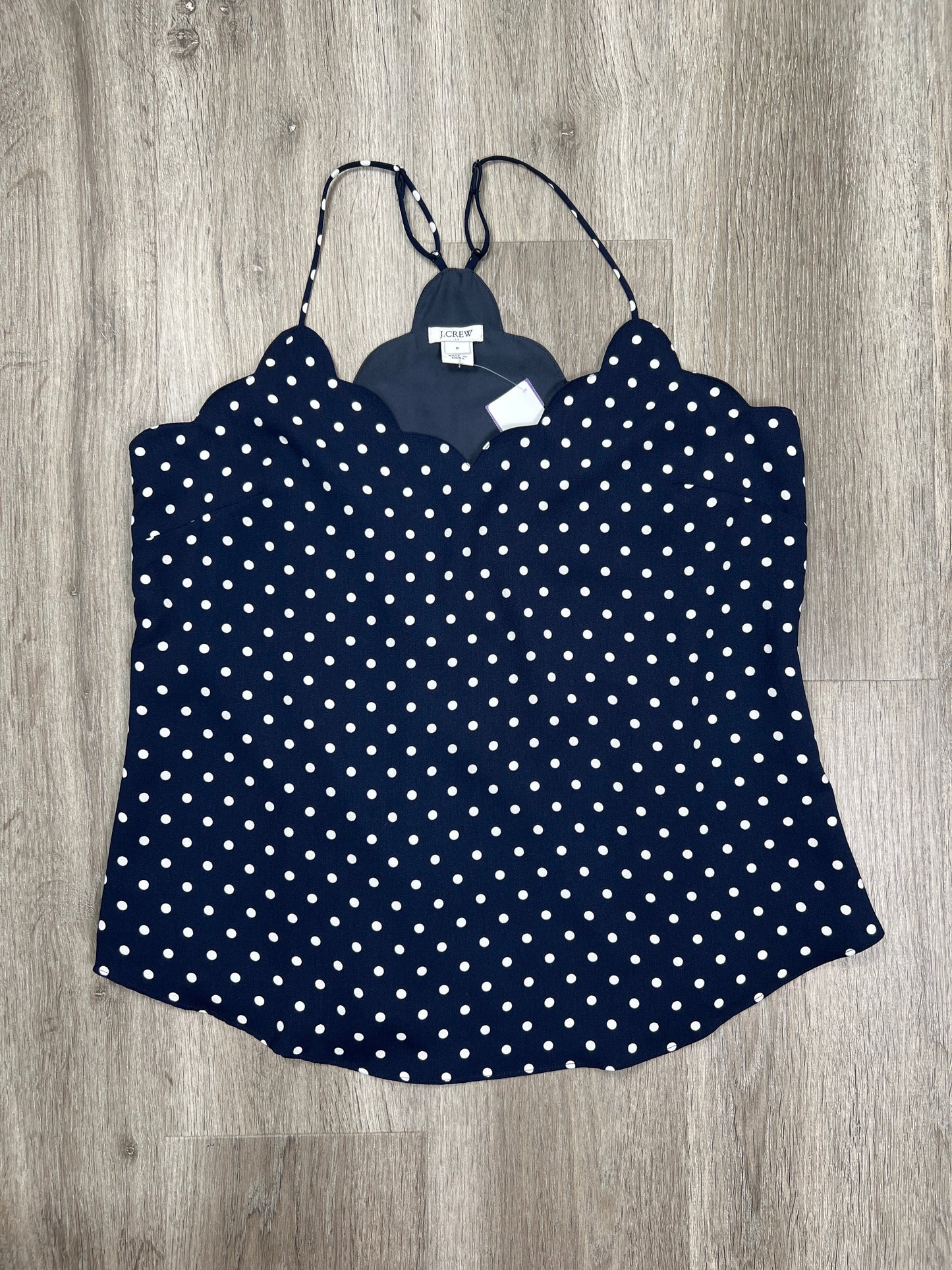 Polkadot Pattern Blouse Sleeveless J. Crew, Size M