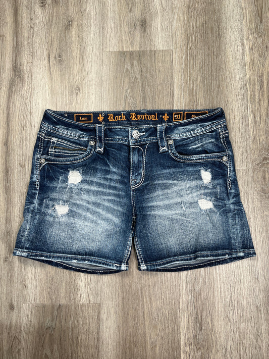 Blue Denim Shorts Rock Revival, Size L