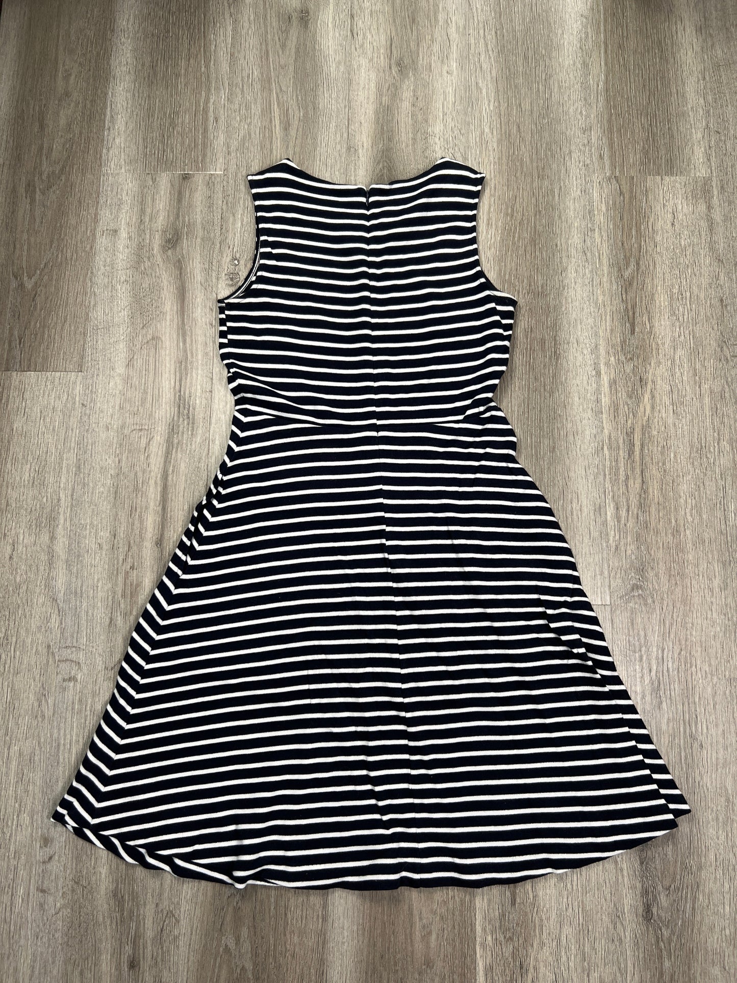 Striped Pattern Dress Casual Midi Talbots, Size M