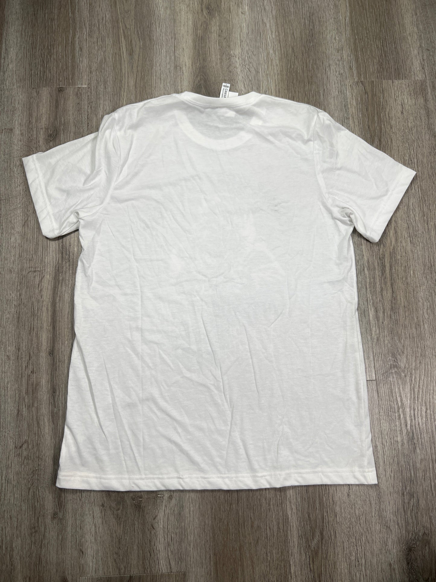 Top Short Sleeve By Bella + Canvas In White, Size: L