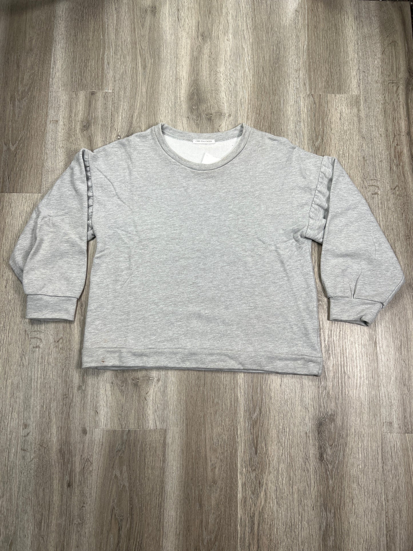 Sweatshirt Crewneck By Chris And Carol In Grey, Size: Xl