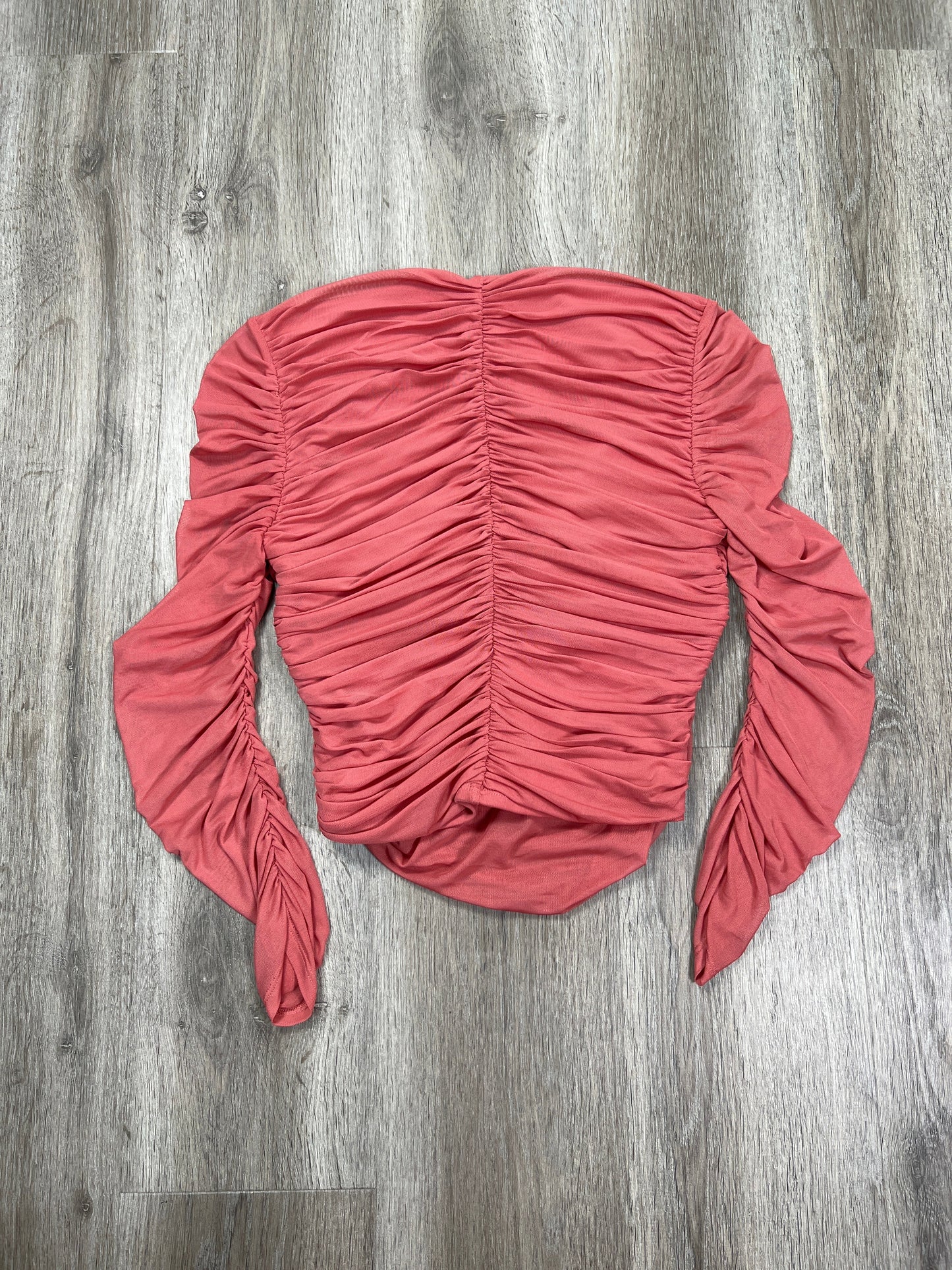 Blouse Long Sleeve By Express In Pink, Size: M