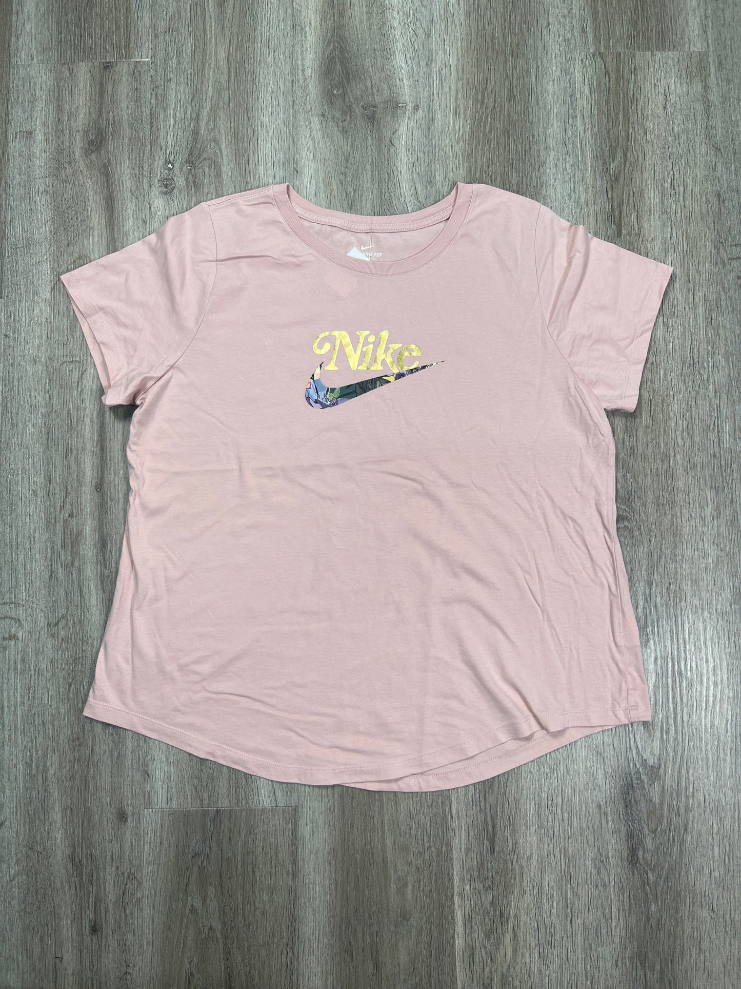 Athletic Top Short Sleeve By Nike Apparel In Mauve, Size: 1x