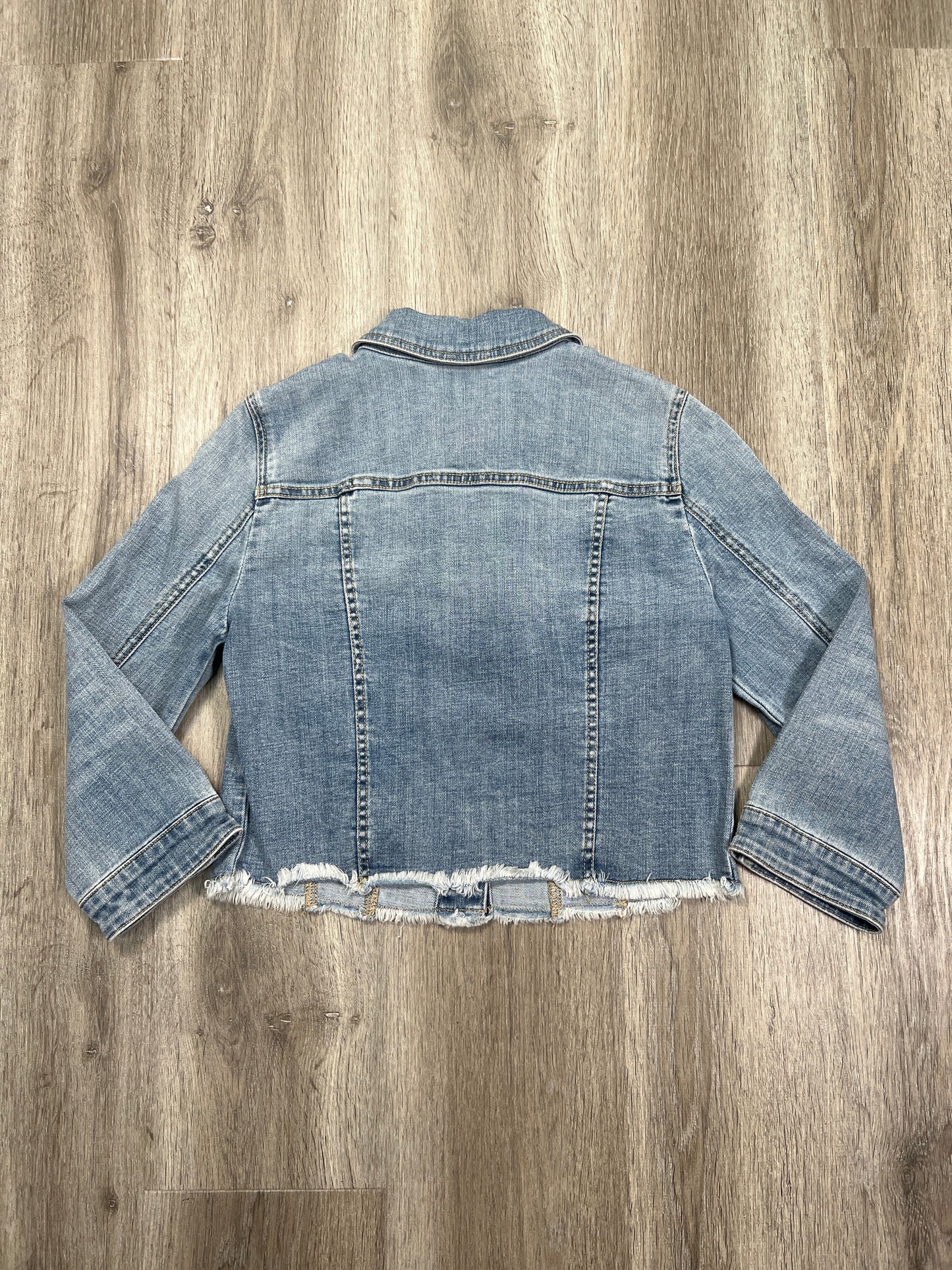 Jacket Denim By Chicos In Blue Denim, Size: Xs