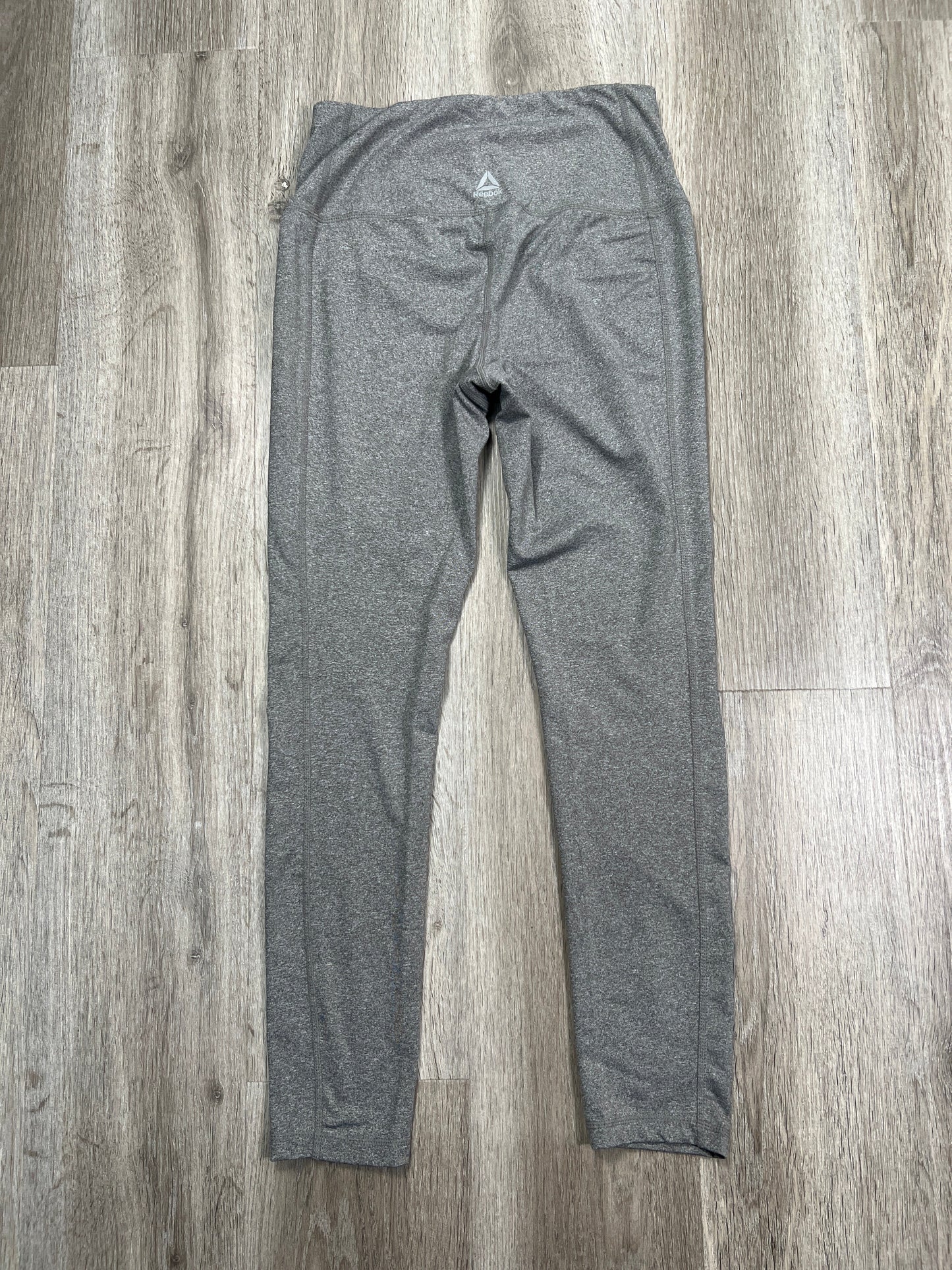 Athletic Leggings By Reebok In Grey, Size: S