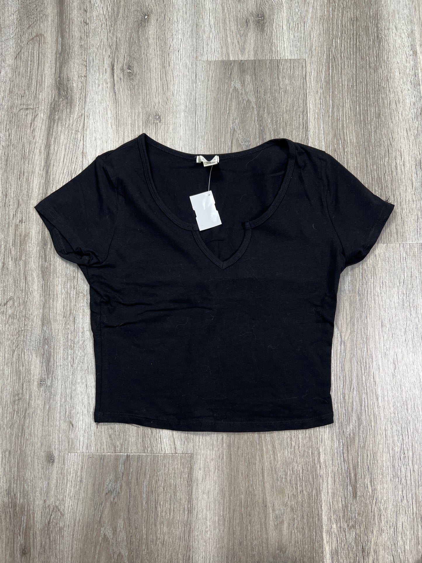 Top Short Sleeve Basic By Bozzolo In Black, Size: L