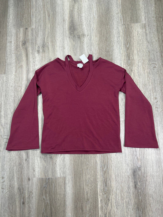 Top Long Sleeve By Peyton Jensen In Pink, Size: Xs