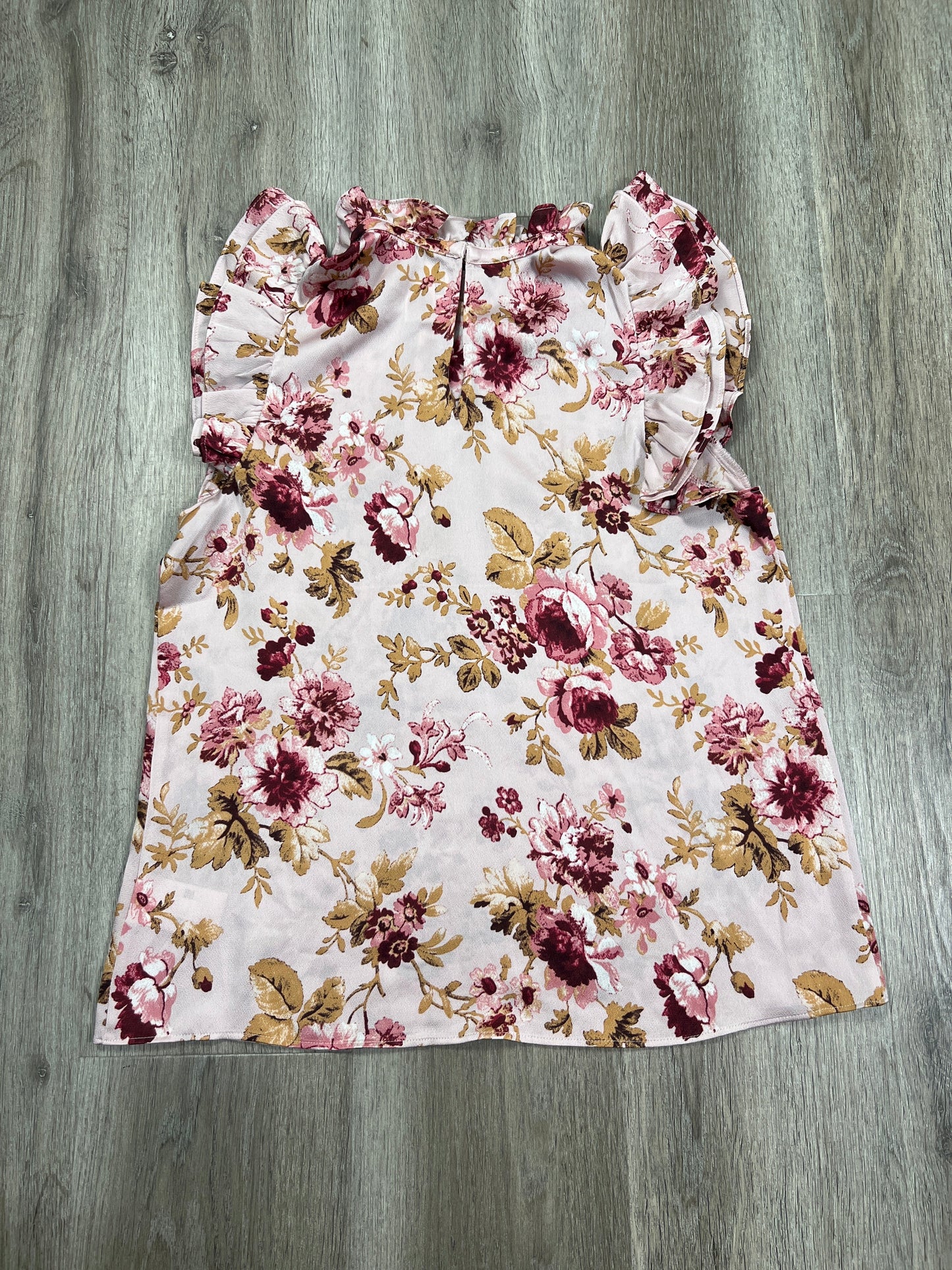 Blouse Sleeveless By Express In Floral Print, Size: Xs