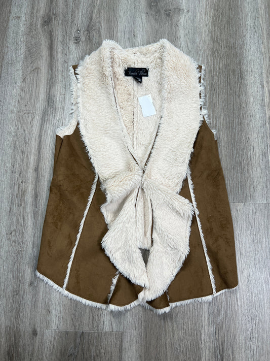 Vest Faux Fur & Sherpa By Brandon Thomas In Brown, Size: S