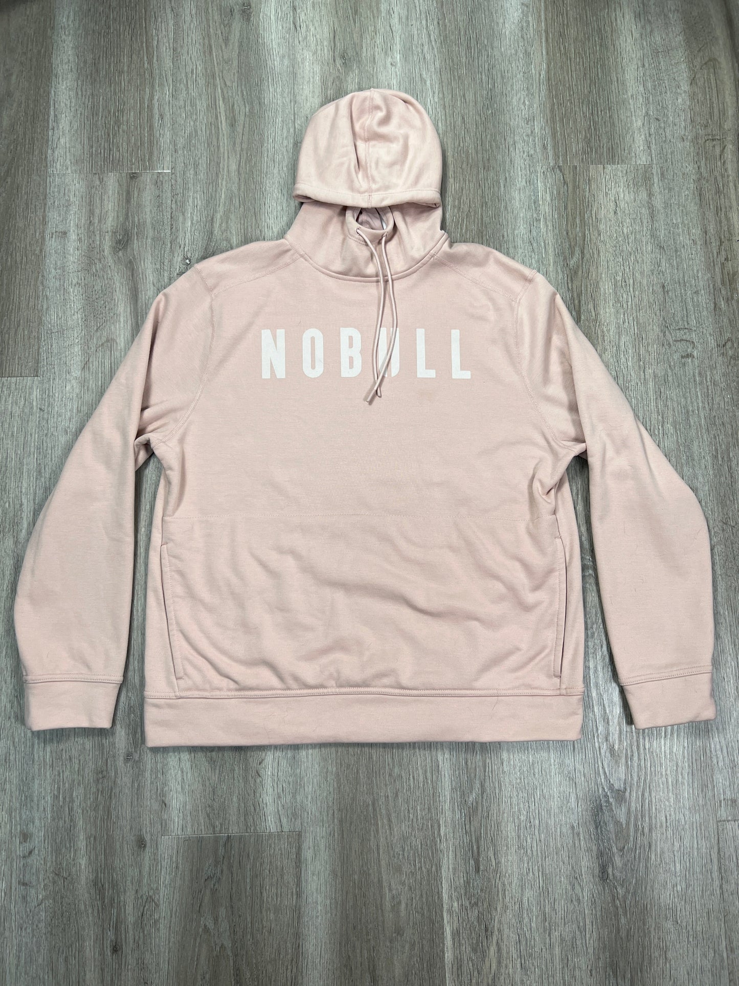 Athletic Sweatshirt Hoodie By NO BULL In Pink, Size: Xl