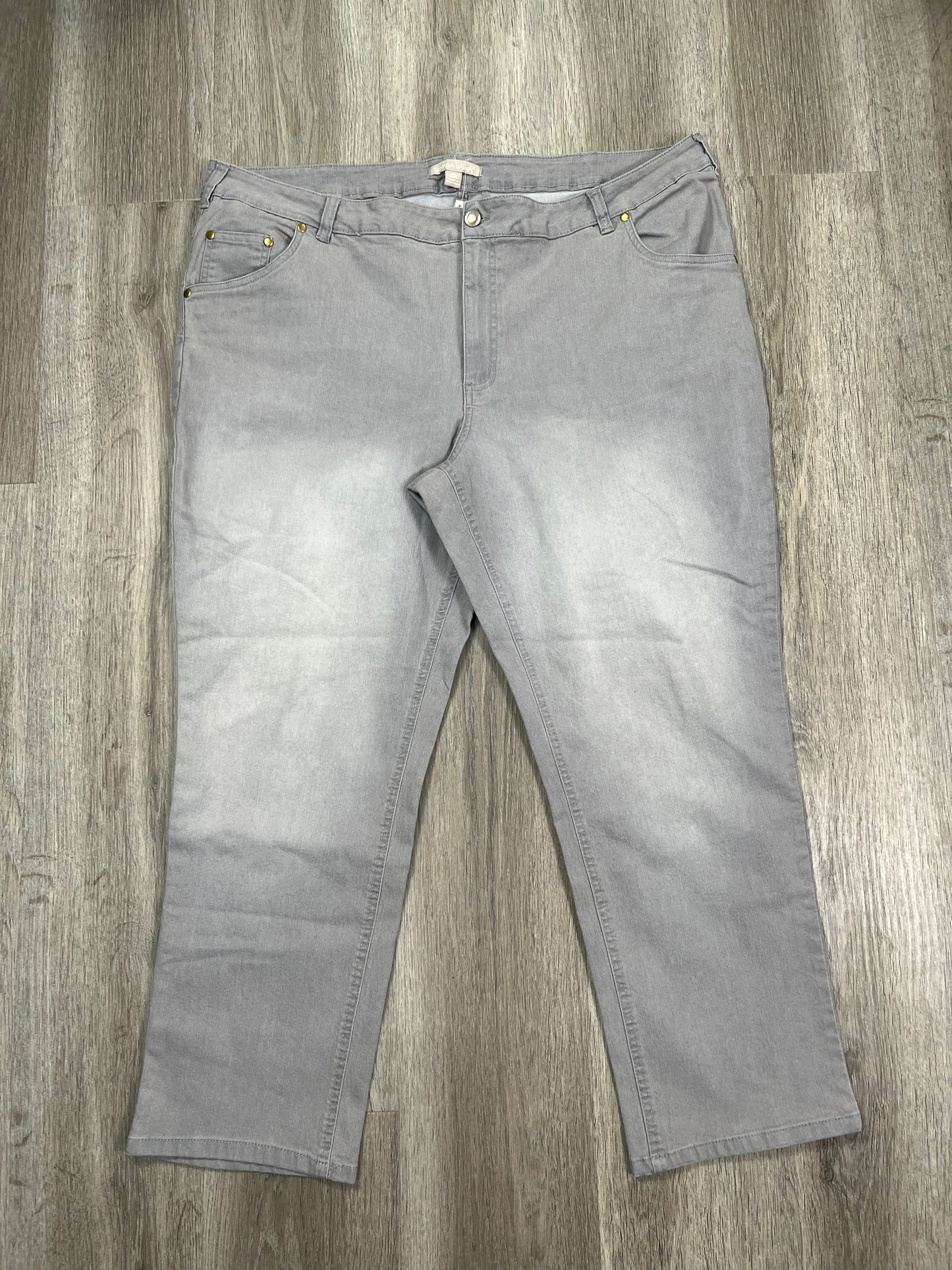 Jeans Straight By Woman Within In Grey Denim, Size: 22w