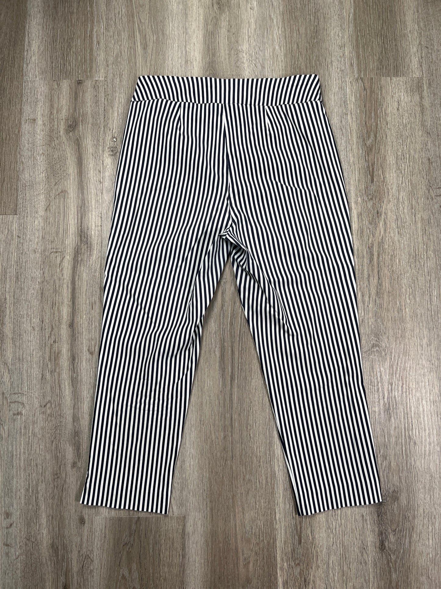 Striped Pattern Pants Cropped Chicos, Size L