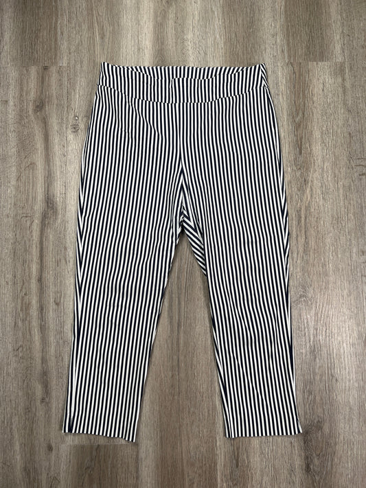 Striped Pattern Pants Cropped Chicos, Size L