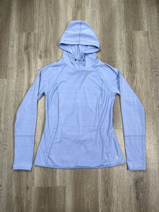 Athletic Top Long Sleeve Hoodie By Fila In Blue, Size: M