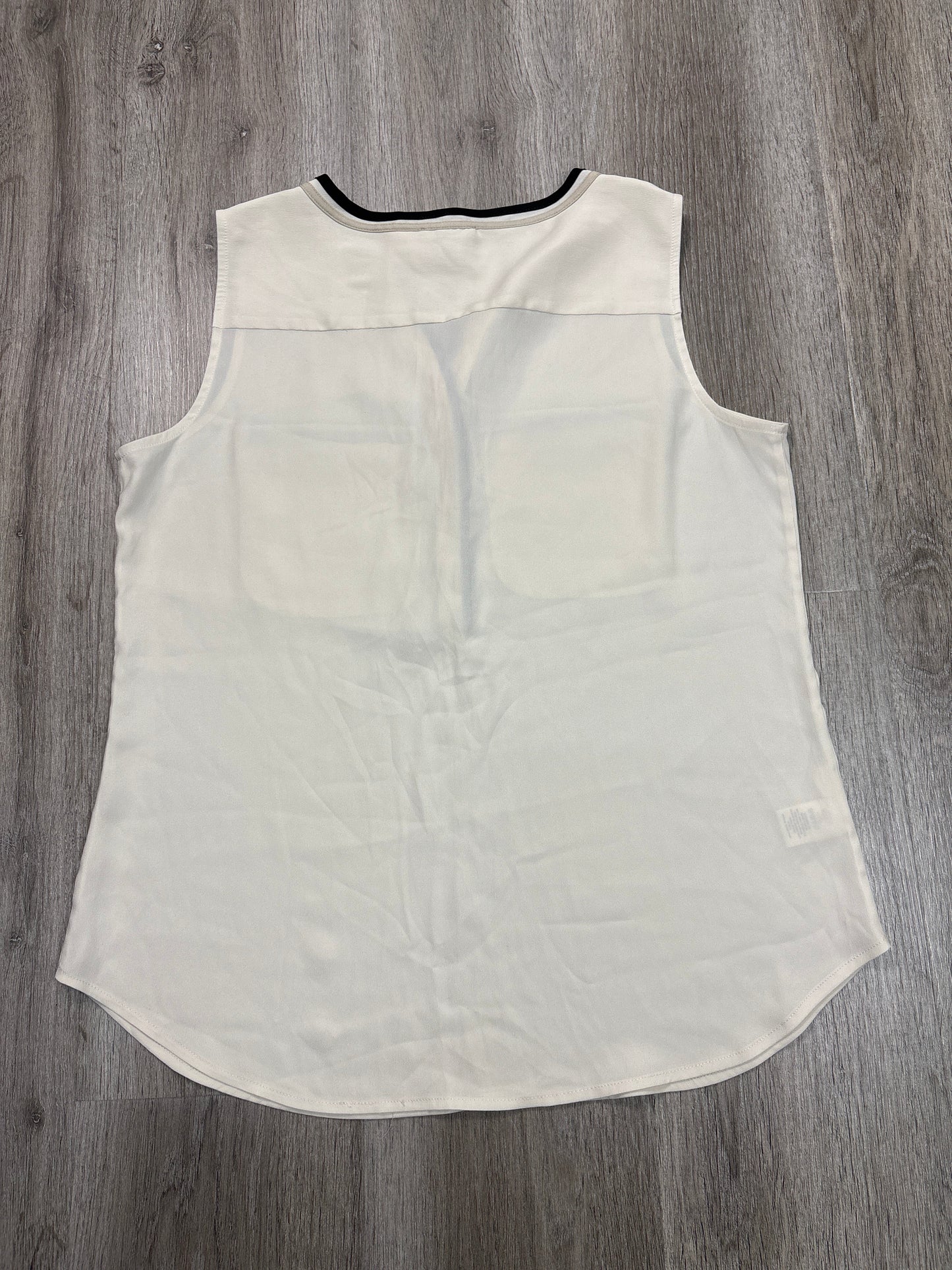 Blouse Sleeveless By Ann Taylor In Cream, Size: S