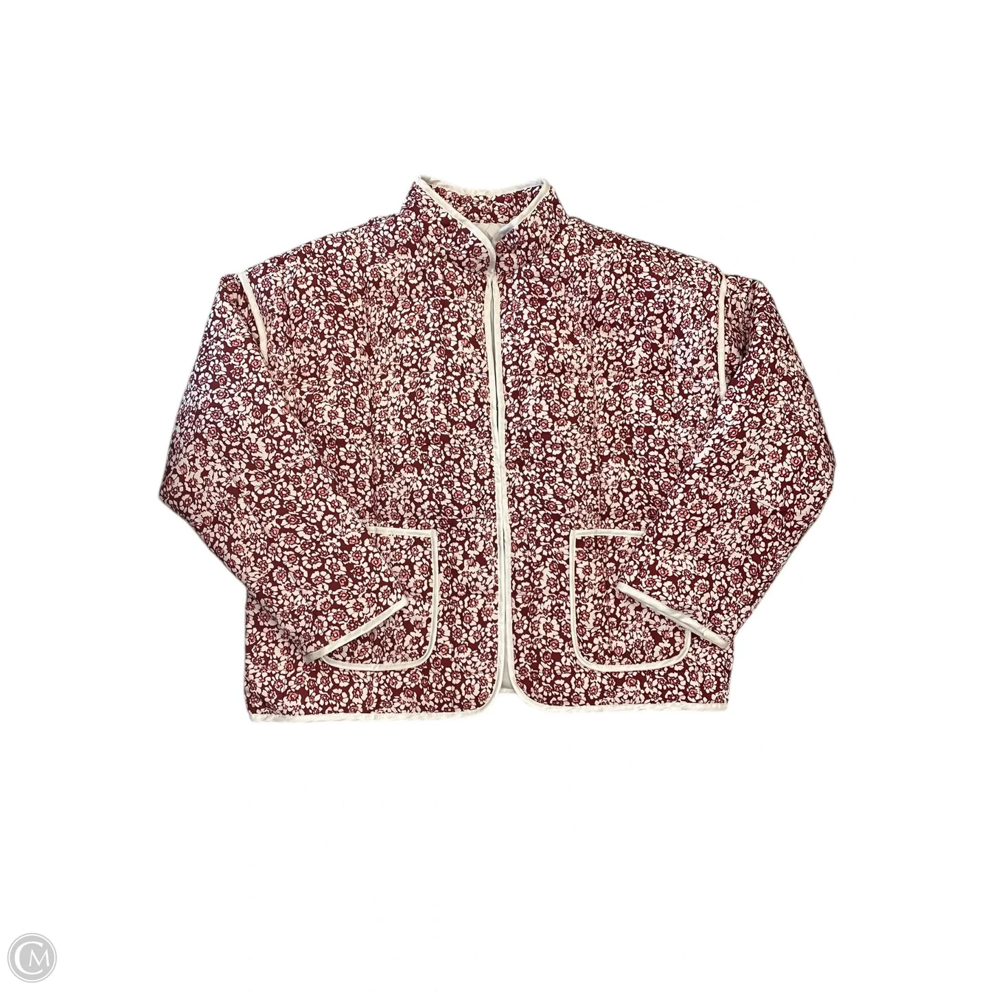 Jacket Puffer & Quilted By Clothes Mentor In Floral Print, Size: L