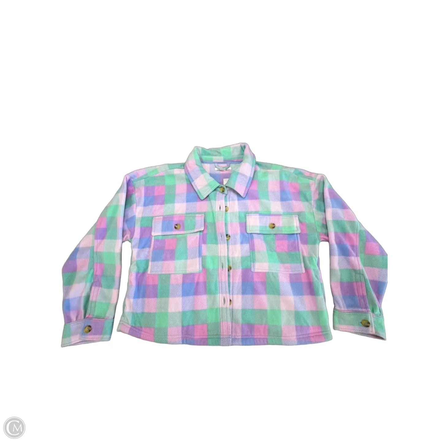 Jacket Shirt By Oneill In Plaid Pattern, Size: M