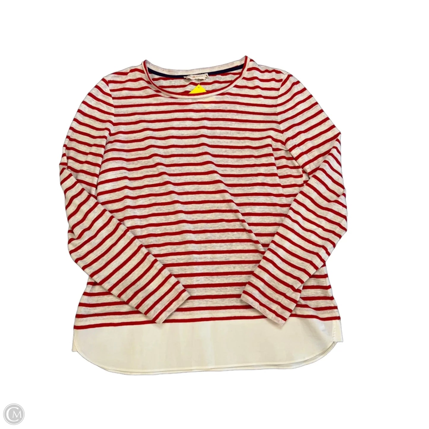 Top Long Sleeve Designer By Tory Burch In Striped Pattern, Size: M