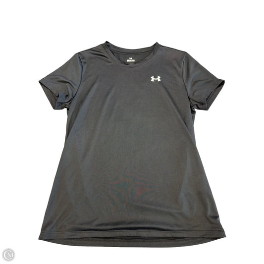 Athletic Top Short Sleeve By Under Armour In Black, Size: S