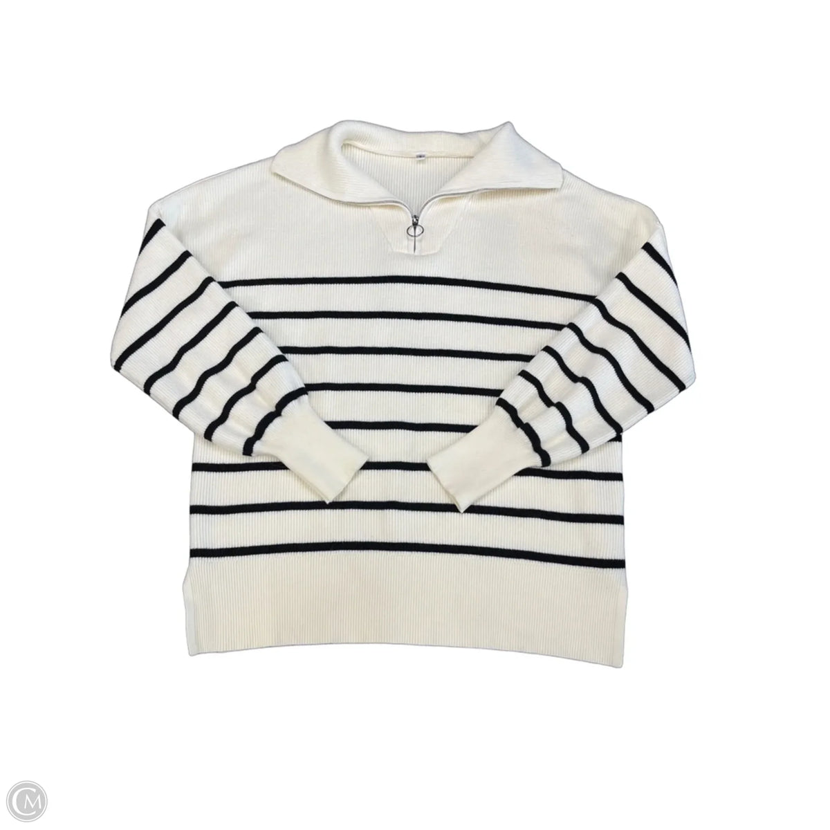 Sweater By Clothes Mentor In Striped Pattern, Size: S