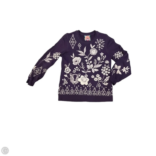 Sweatshirt Designer By Johnny Was In Purple, Size: S