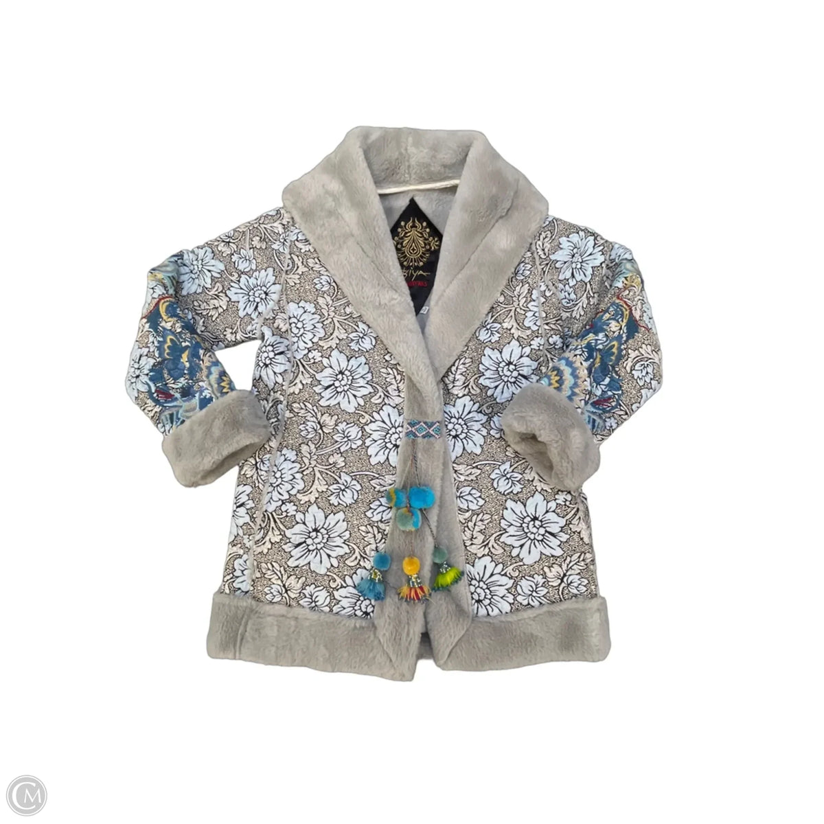 Coat Designer By Johnny Was In Grey, Size: Xs